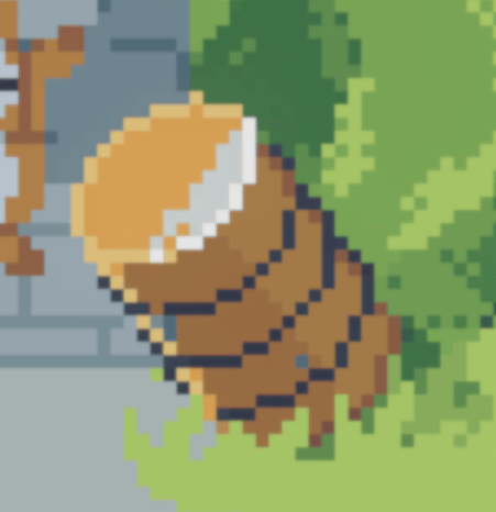 A barrel featuring line meshes, selective outlines, and world space scratches.